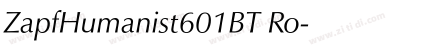 ZapfHumanist601BT Ro字体转换